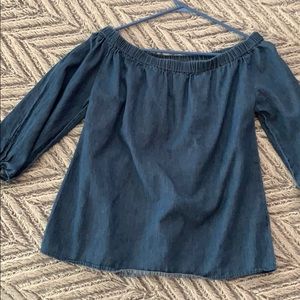 Denim off the shoulder top M